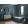 Pare bain Orion avec retour pvt angle 75x152 profilé chromé verre transparent - KINEDO PB146CTNE