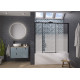 Pare-bain pegassus 2 clt 160x148 profilé noir sérigraphie Cosmos droite - KINEDO PB160NCOED
