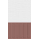 Panneau Mural Kinewal Design 3mm 1000X2020 Mixte terracotta + écaille blanche - KINEDO PM559
