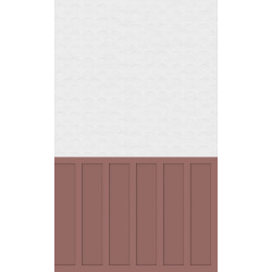 Panneau Mural Kinewal Design 3mm 1000X2020 Mixte terracotta + écaille blanche - KINEDO PM559 