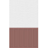 Panneau Mural Kinewal Design 3mm 1000X2020 Mixte terracotta + écaille blanche - KINEDO PM559