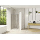 Smart Design 3 volets coulissants 110 profilé chromé verre transparent g - KINEDO PA90265CTNEG