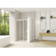 Smart Design 3 volets coulissants 100 profilé blanc verre transparent g - KINEDO PA90264BTNEG