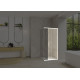Smart Design accès d'angle coulissant 100 profilé blanc verre transparent d - KINEDO PA90276BTNED