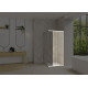 Smart Design accès d'angle coulissant 110 profilé chromé verre transparent d - KINEDO PA90277CTNED