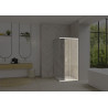 Smart Design accès d'angle coulissant 110 profilé chromé verre transparent d - KINEDO PA90277CTNED