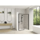 Smt Design Extensible clt ss 97/110 prof noir verre transp, fixe à droite - KINEDO PA9231NTNED