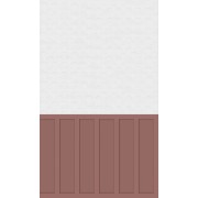 Panneau Mural Kinewal Design 3mm 1500X2020 Mixte terracotta + écaille blanche - KINEDO PM959 