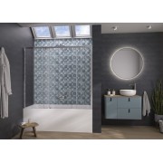 Pare-bain Pegasus 2 clt 170x148 profilé chromé verre transparent gauche - KINEDO PB161CTNEG 