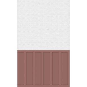 Panneau Mural Kinewal Design 3mm 1500X2500 Mixte terracotta + écaille blanche - KINEDO PM1059 
