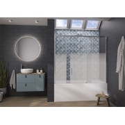 Pare-bain Pegasus 2 clt 160x148 profilé chromé sérigraphie Cosmos droite - KINEDO PB160CCOED 