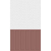 Panneau Mural Kinewal Design 3mm 1250X2020 Mixte terracotta + écaille blanche - KINEDO PM759 