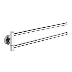Porte-serviettes double GRAND HOTEL articule Chrome - CRISTINA ONDYNA - TE21451