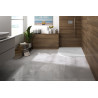 Receveur Kinerock Evo aspect minéral blanc 90x90 1/4 rd - KINEDO RD9005 