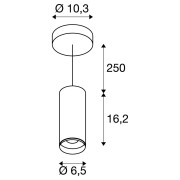 Suspension LED intérieure NUMINOS S noir - SLV 1004162