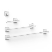 Ensemble de 2 Porte-serviettes et 1 Dérouleur à papier WC Blanc mat - TRES 09598101BM 