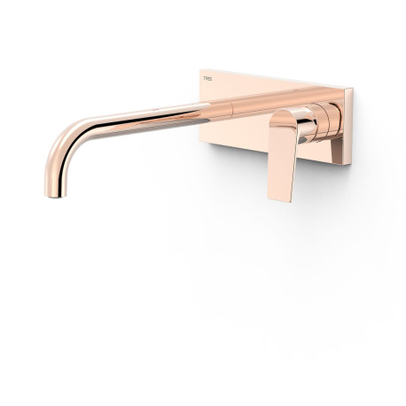 Façade mitigeur lavabo Or Rose 24K - TRES 21130032OP 