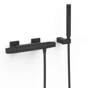Ensemble douche thermostatique Noir mat - TRES 19016459NM 