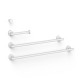 Ensemble de 2 Porte-serviettes et 1 Dérouleur à papier WC Blanc mat - TRES 09598102BM