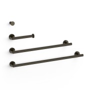 Ensemble de 2 Porte-serviettes et 1 Dérouleur à papier WC Noir bronze - TRES 09598102KMB 