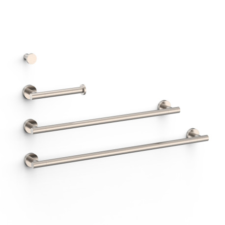 Ensemble de 2 Porte-serviettes et 1 Dérouleur à papier WC Acier - TRES 09598102AC 