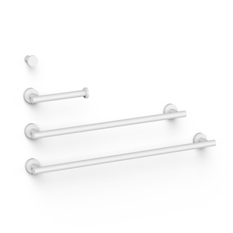 Ensemble de 2 Porte-serviettes et 1 Dérouleur à papier WC Blanc mat - TRES 09598102BM 