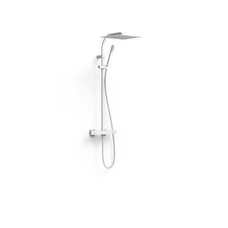 Colonne de douche thermostatique 2 voies Blanc mat - TRES 19039308BM 