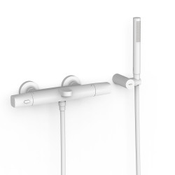 Ensemble douche bain-douche thermostatique Blanc mat - TRES 19017449BM 