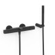 Ensemble douche bain-douche thermostatique Noir mat - TRES 19017449NM