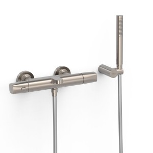 Ensemble douche bain-douche thermostatique Acier - TRES 19017449AC 