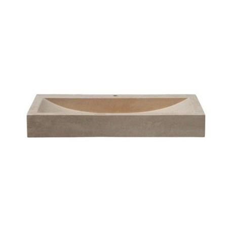 .LAVABO EN PIERRE RECTANGULAIRE 70/46/10 CM SABLE - CRISTINA ONDYNA UC3205