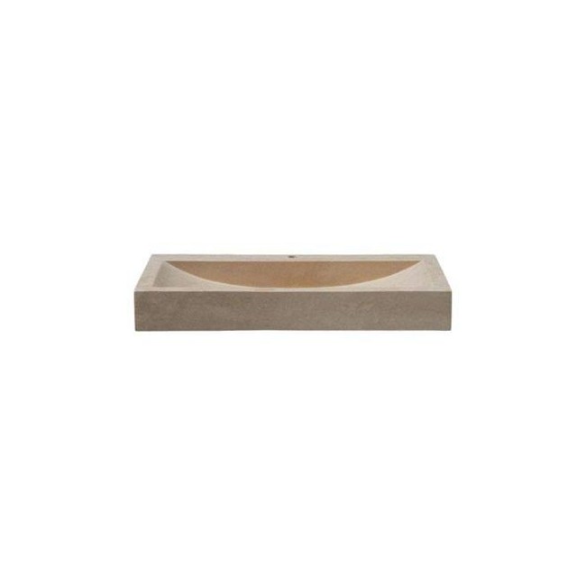 .LAVABO EN PIERRE RECTANGULAIRE 70/46/10 CM SABLE - CRISTINA ONDYNA UC3205