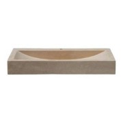 .LAVABO EN PIERRE RECTANGULAIRE 70/46/10 CM SABLE - CRISTINA ONDYNA UC3205
