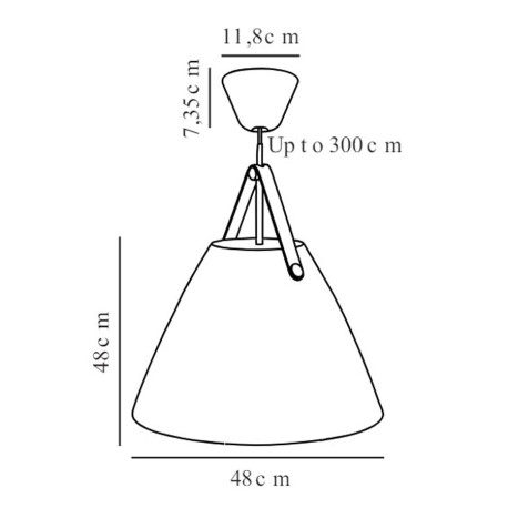 Suspension STRAP 48 Noir E27 - Design For The People by Nordlux 84353003