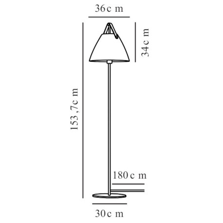 Lampadaire STRAP Noir E27 - Design For The People by Nordlux 46234003
