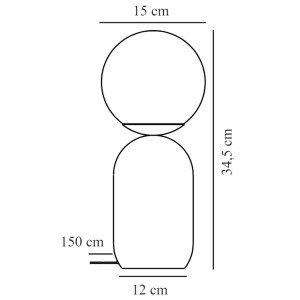 Lampe de table Noir NOTTI - Nordlux 2011035003