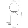 Lampe de table NOTTI Gris Metal et verre E14 - Nordlux 2011035010
