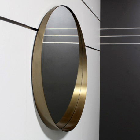 Miroir rond avec cadre laiton brossé - CRISTINA ONDYNA MB10796