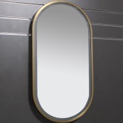 Miroir led ovale cadre laiton brossé - CRISTINA ONDYNA MB804096
