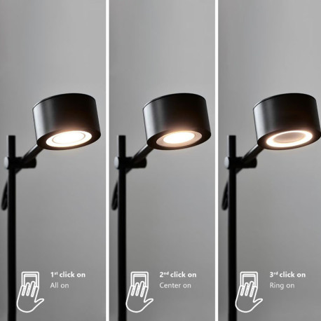 Lampadaire CLYDE Métal et plastique Noir LED - Nordlux 2010844003