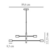 Suspension CLYDE Métal et plastique Noir LED - Nordlux 2010803003