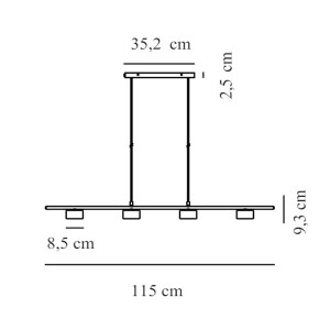 suspension CLYDE Métal et plastique Noir LED - Nordlux 2010813003