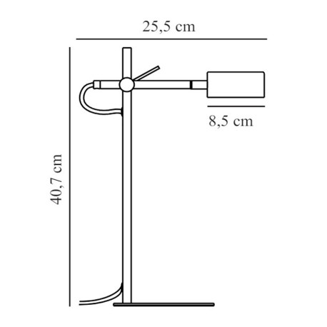 Lampe CLYDE de table Métal et plastique Noir LED - Nordlux 2010835003