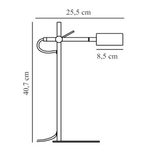 Lampe CLYDE de table Métal et plastique Noir LED - Nordlux 2010835003