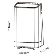 Climatiseur mobile 4 en 1 CLIMO 3517W - FRICO CLIMOB12FV2