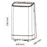 Climatiseur mobile 4 en 1 CLIMO 3517W - FRICO CLIMOB12FV2