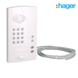 Platine de rue 2 logements code opaque - INTERPHONE HAGER MHF06X