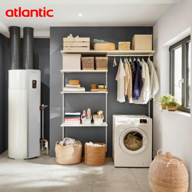 Chauffe-eau thermodynamique Calypso connecte neo vertical sur socle 200L - Atlantic 286047