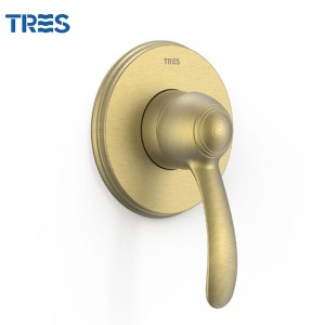 Mitigeur encastré 1 voie pour douche Laiton vieilli Mat - TRES 24217701LM