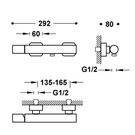 Mitigeur Douche LOFT COLORS Blanc Mat - TRES 20016701BM